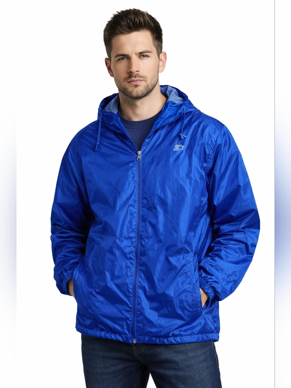 Starter Men’s Wind Jacket blue, Size 46-48